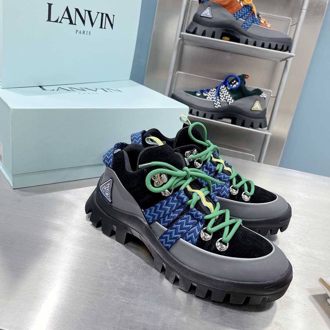 Lanvin Chunky-Sole Lace-Up Sneakers - everydesigner