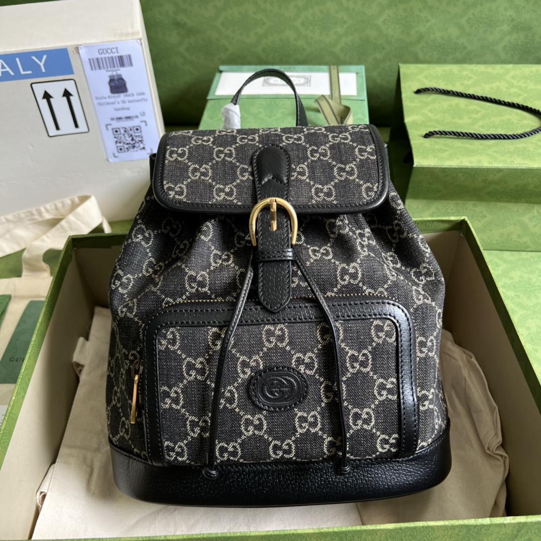 Gucci Backpack With Interlocking G(26.5- 30- 13cm) - everydesigner