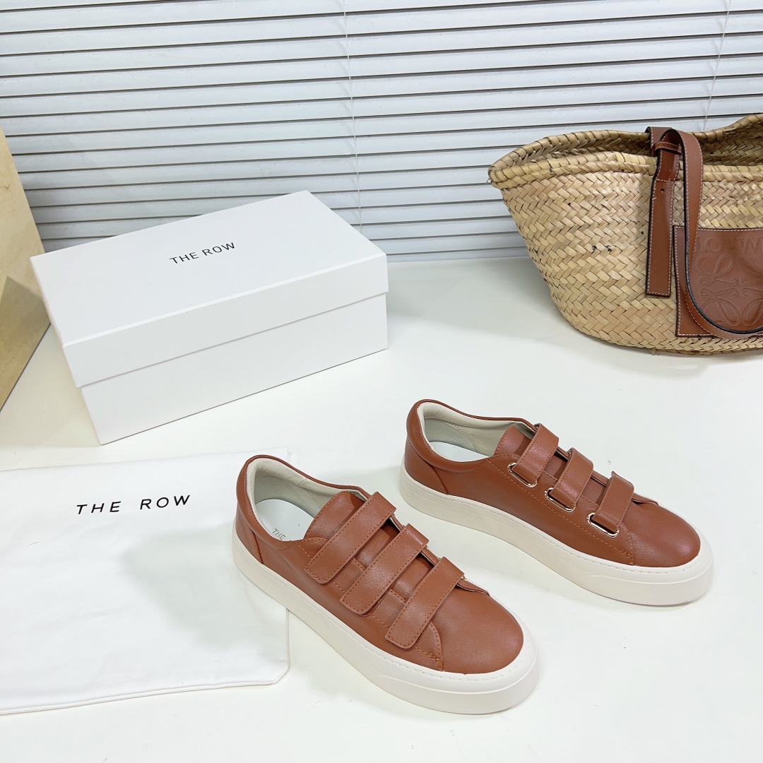 The Row Dean Strappy Sneaker In Leather - everydesigner