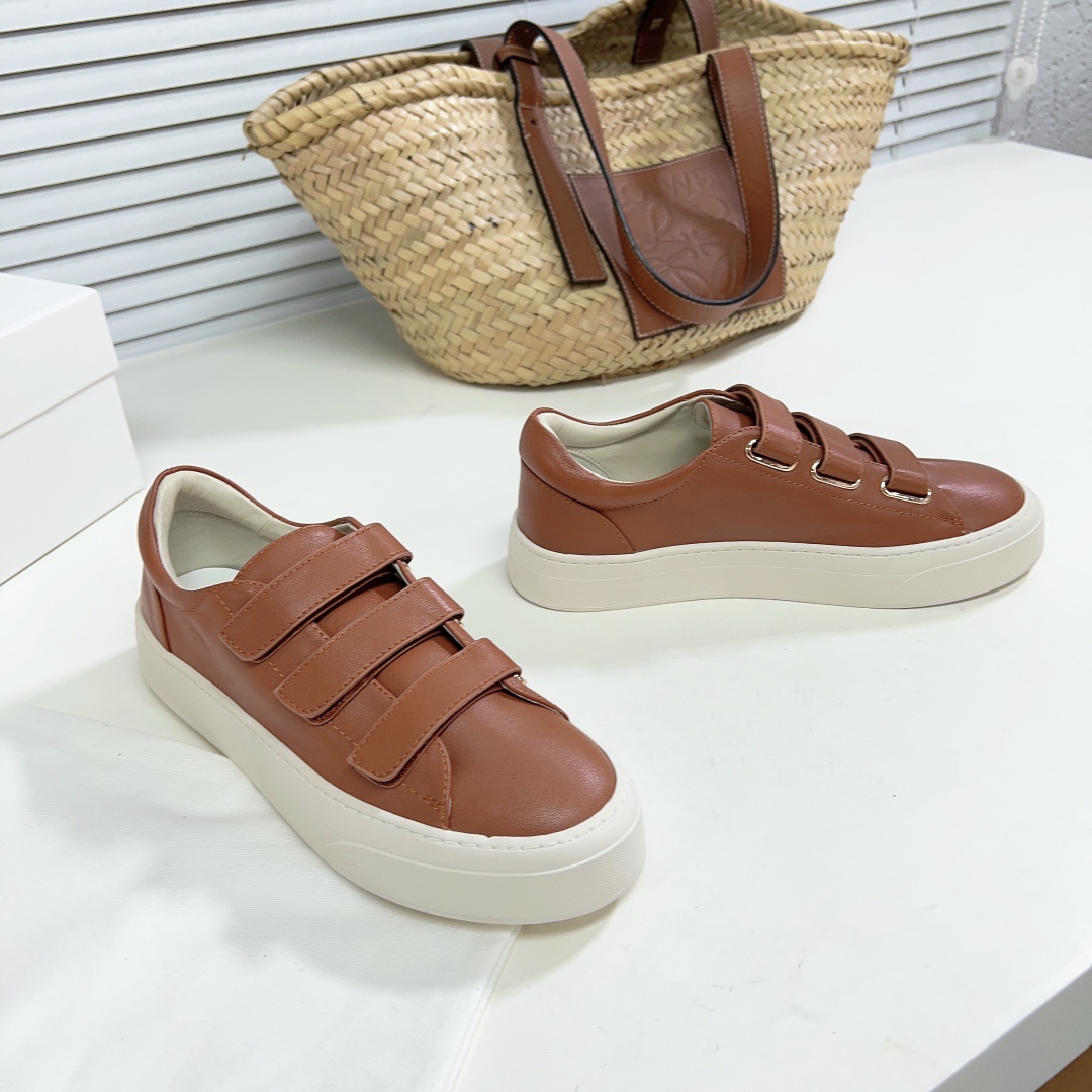 The Row Dean Strappy Sneaker In Leather - everydesigner