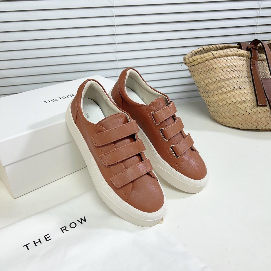 The Row Dean Strappy Sneaker In Leather - everydesigner