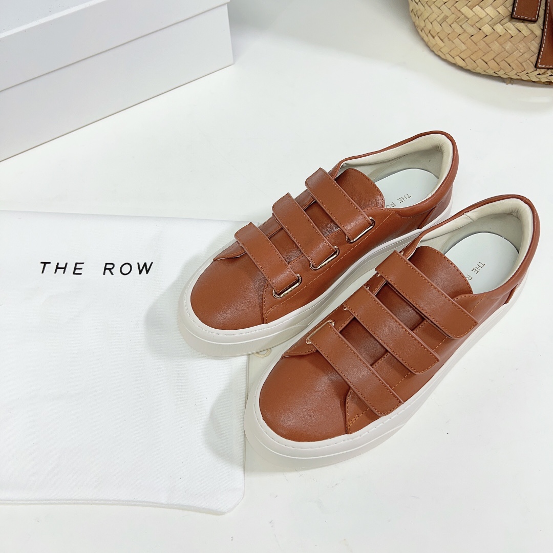 The Row Dean Strappy Sneaker In Leather - everydesigner