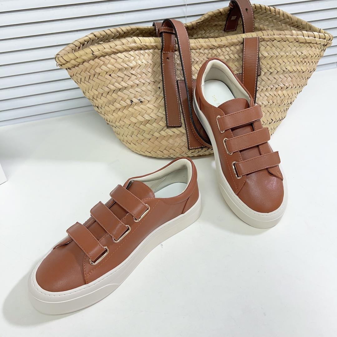 The Row Dean Strappy Sneaker In Leather - everydesigner