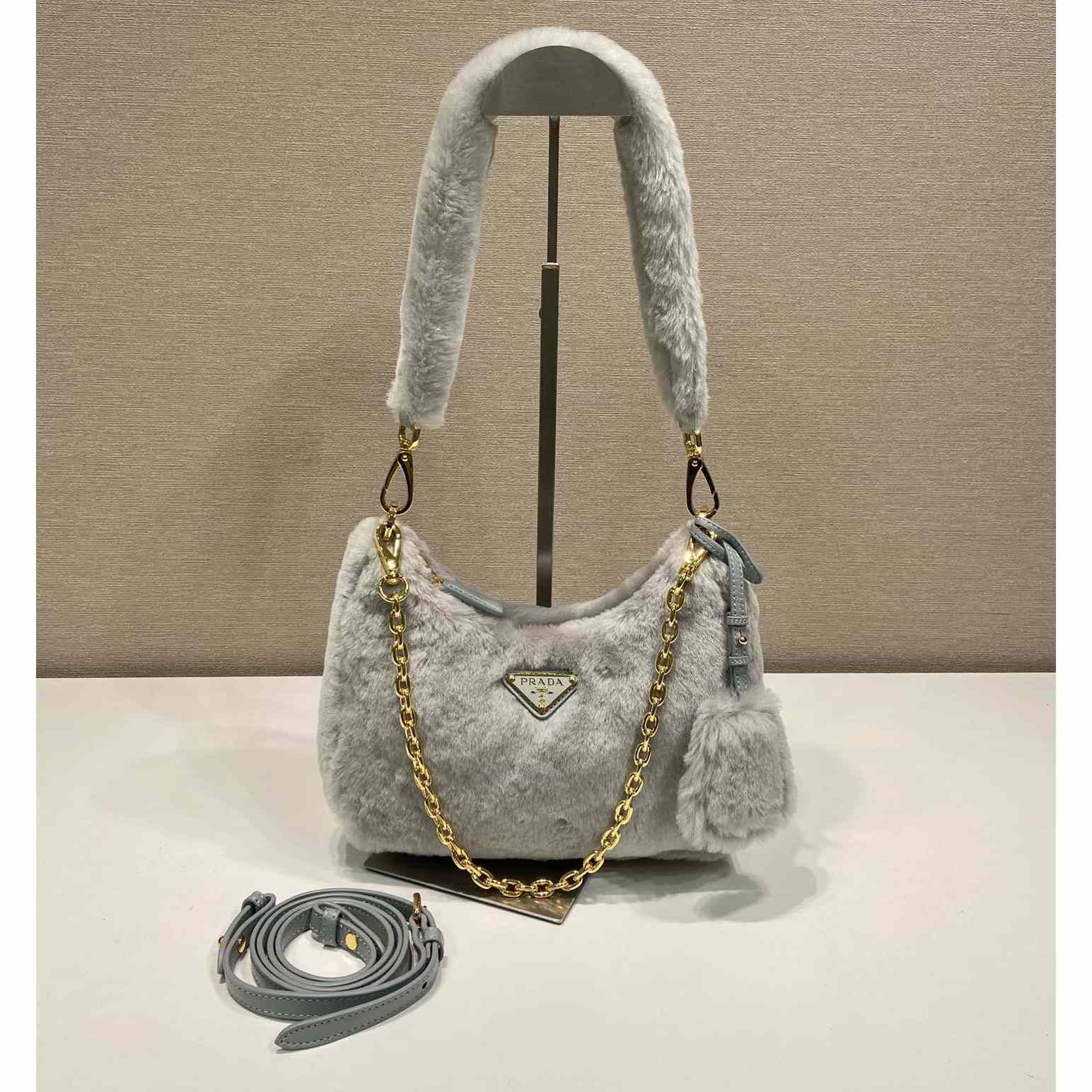 Prada Shearling Mini Bag(23-17-8cm) - everydesigner