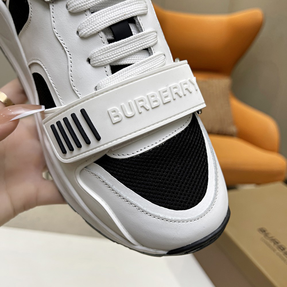 Burberry Mesh, Suede And Vintage Check Cotton Sneakers - everydesigner