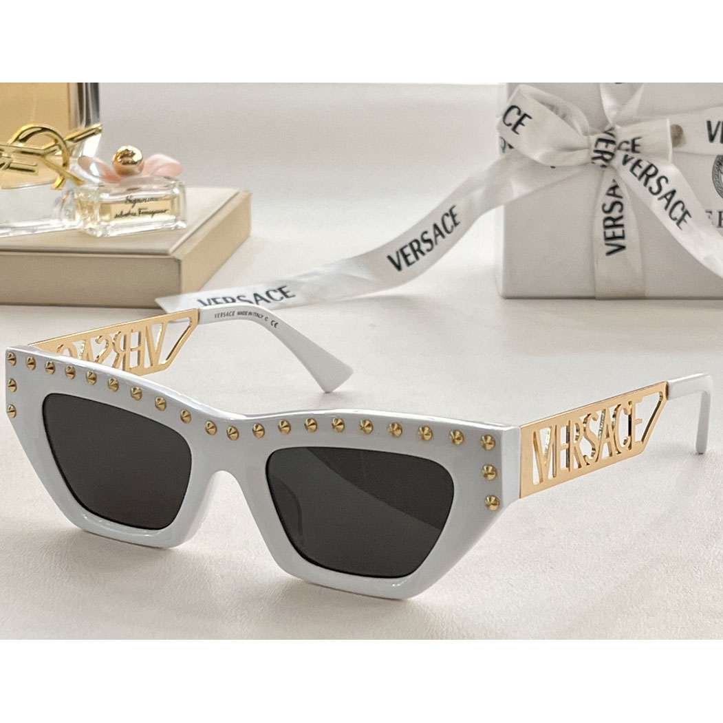 Versace 90s Vintage Logo Cat-Eye Sunglasses     VE4967  - everydesigner