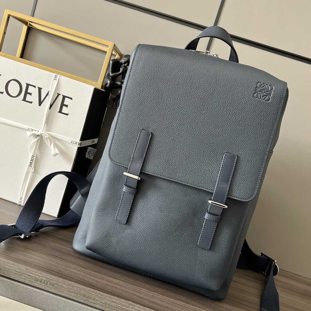 Loewe Military Backpack In Soft Grained Calfskin - everydesigner