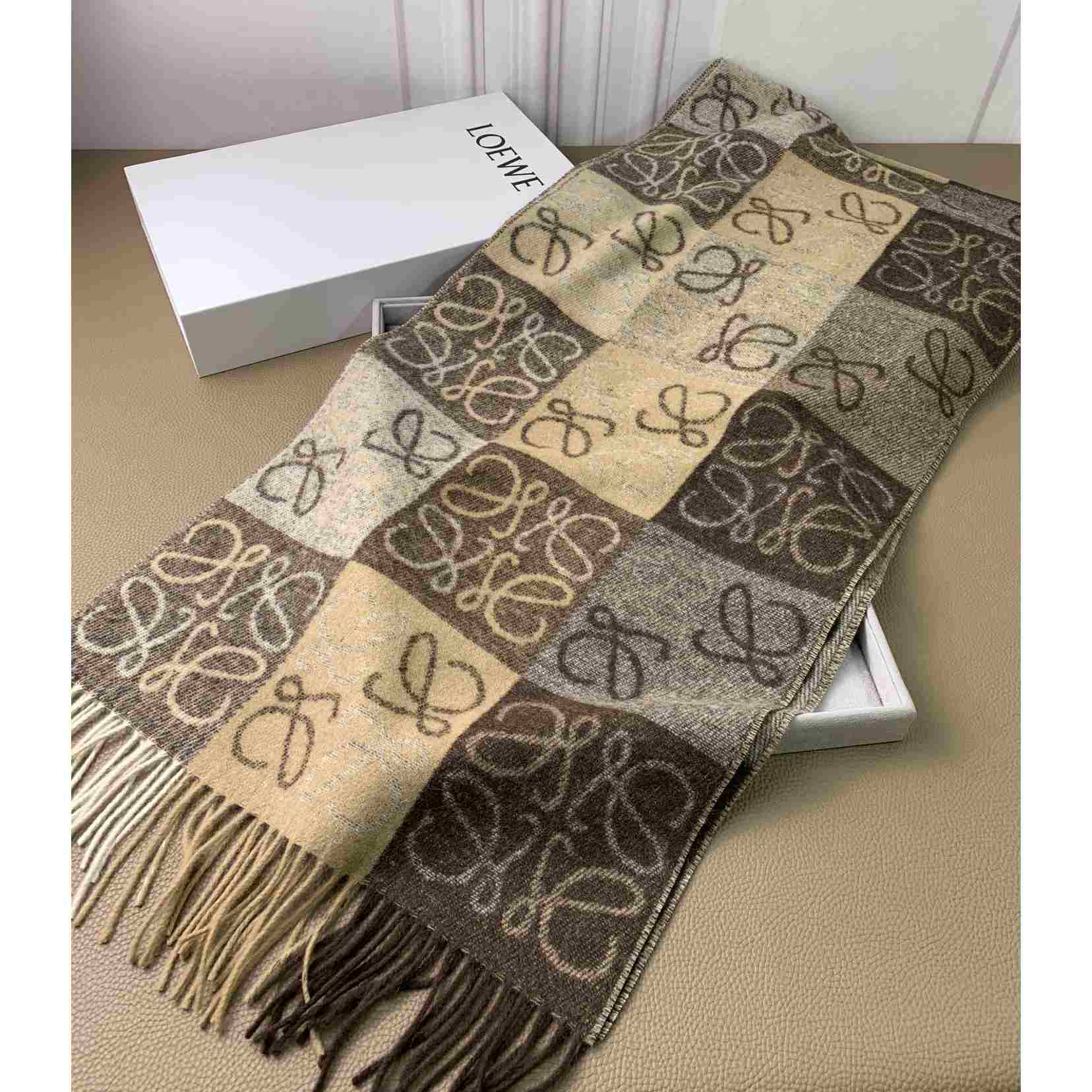 Loewe Anagram Scarf in Wool And Cashmere(38-200cm) - everydesigner