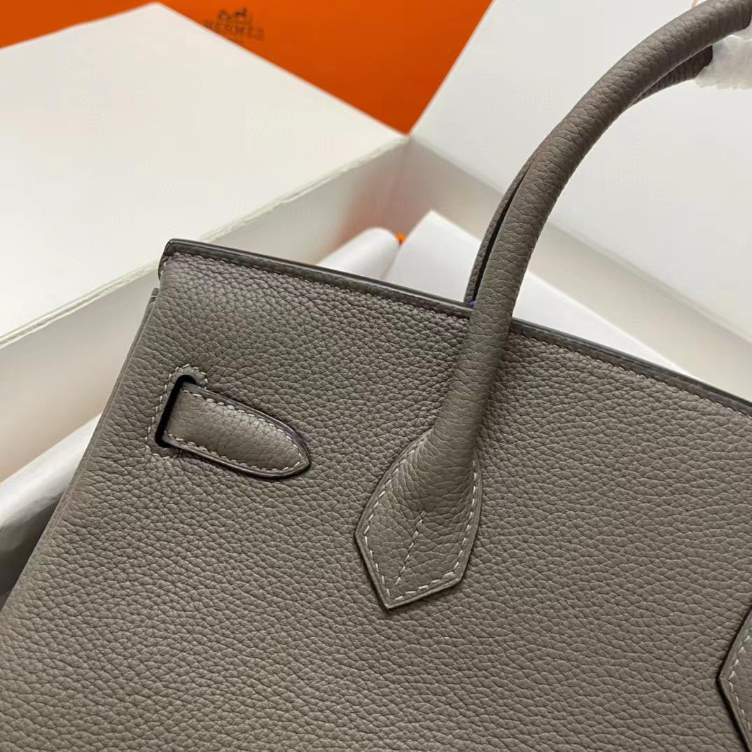 Hermes Birkin 30 Fjord Leather Handbag （30-22-16CM） - everydesigner