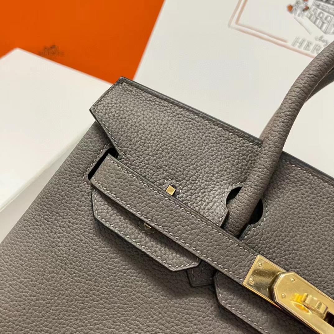 Hermes Birkin 30 Fjord Leather Handbag （30-22-16CM） - everydesigner