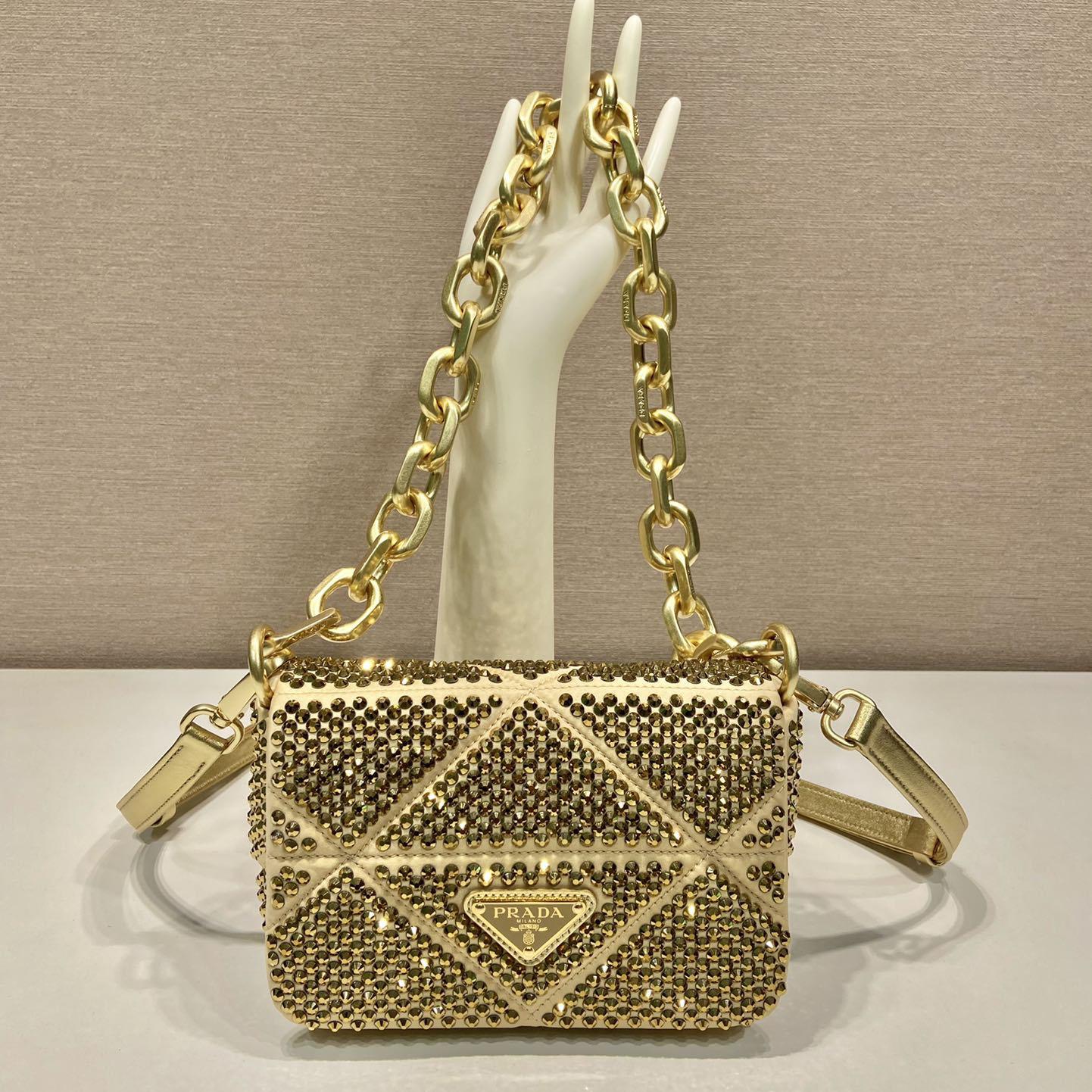 Prada Satin Mini-Bag With Crystals - everydesigner