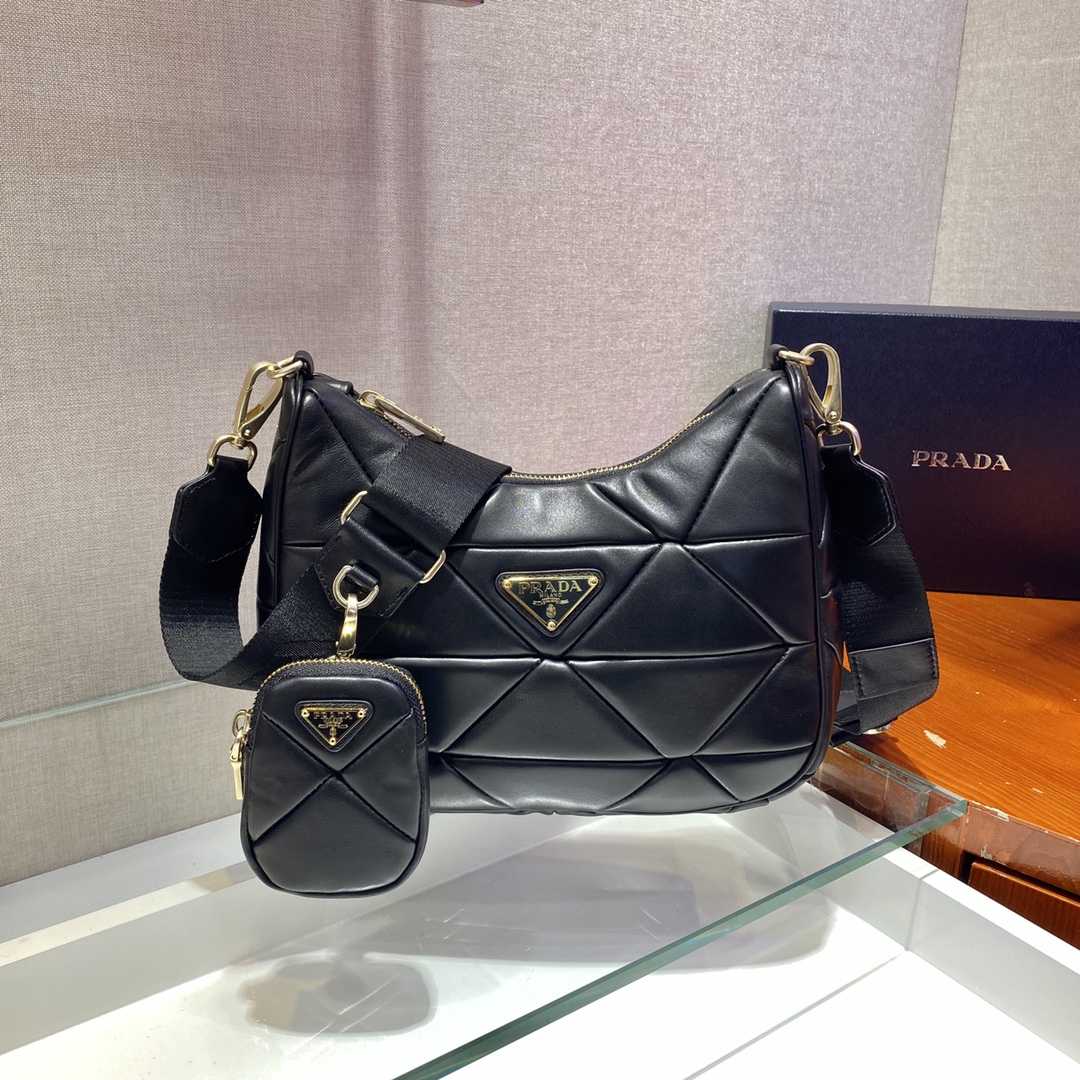 Prada System Patchwork Shoulder Bag(24*17*7cm) - everydesigner