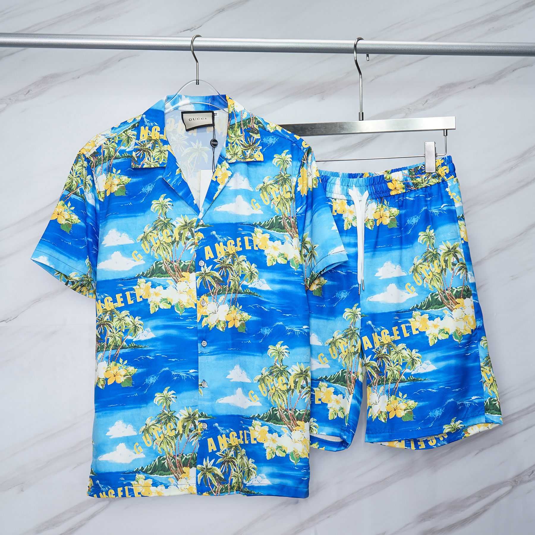 Gucci Printed Cotton Bowling Shirt & Shorts - everydesigner