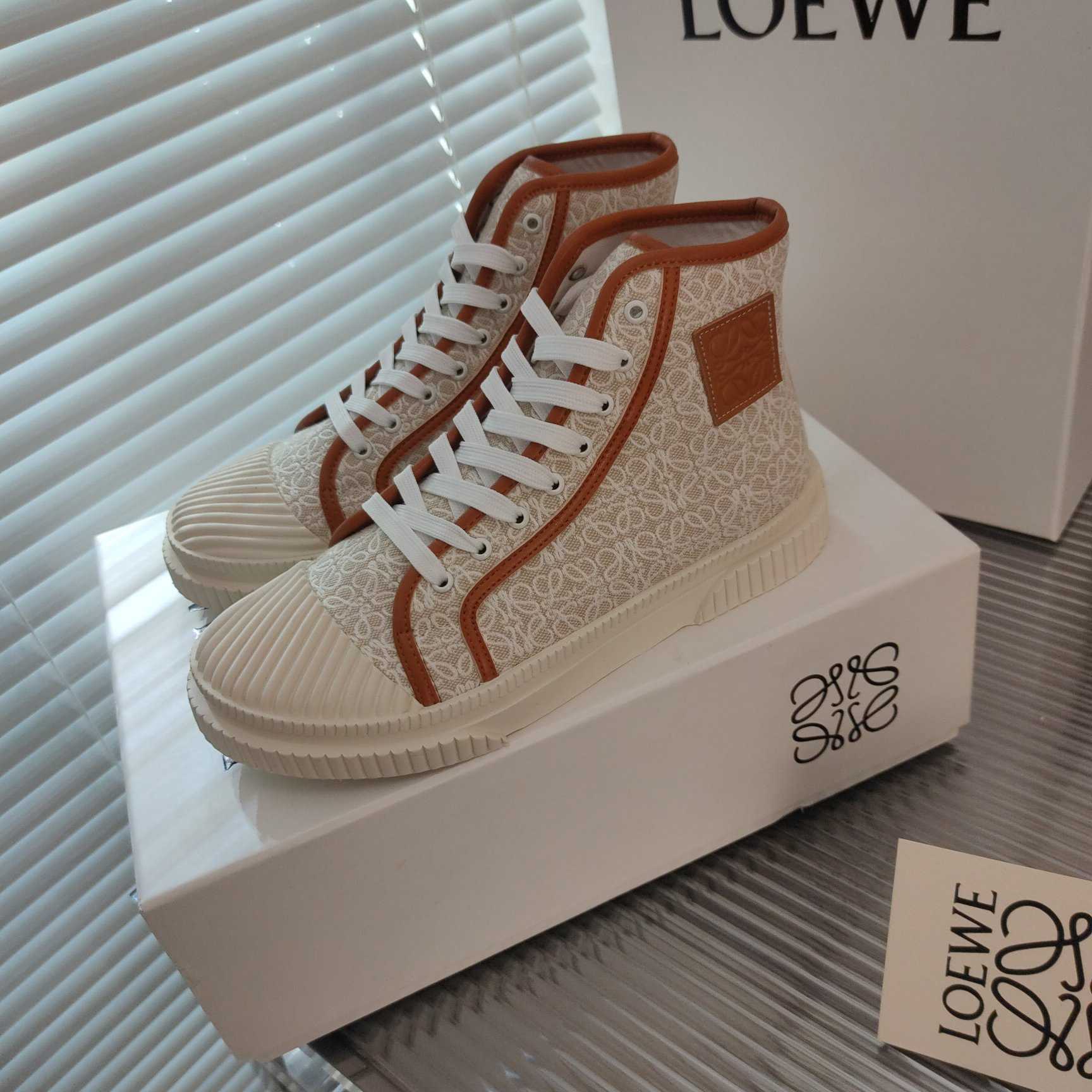 Loewe Anagram High Top Sneaker In Canvas - everydesigner