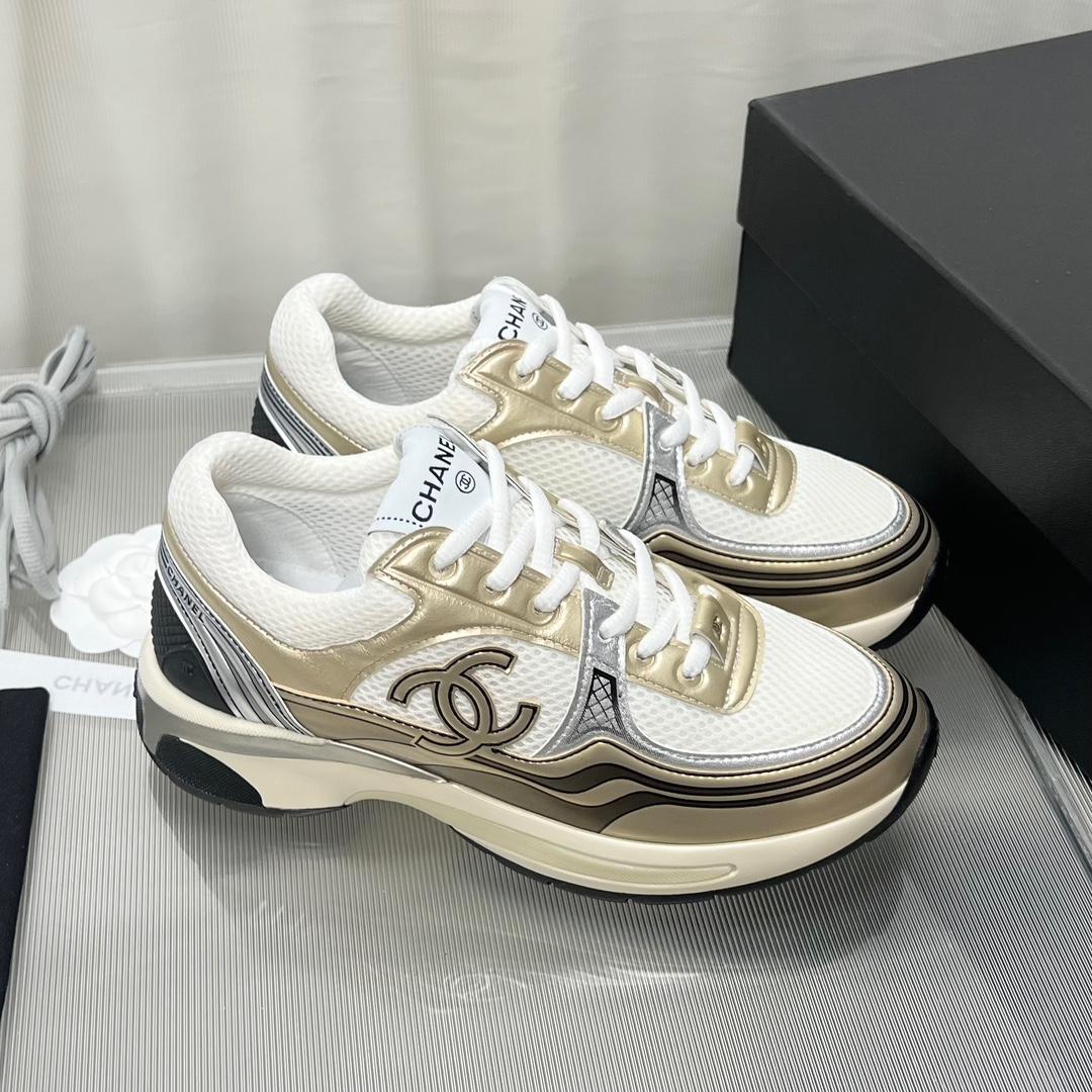 Chanel Fabric & Laminated Sneakers - everydesigner