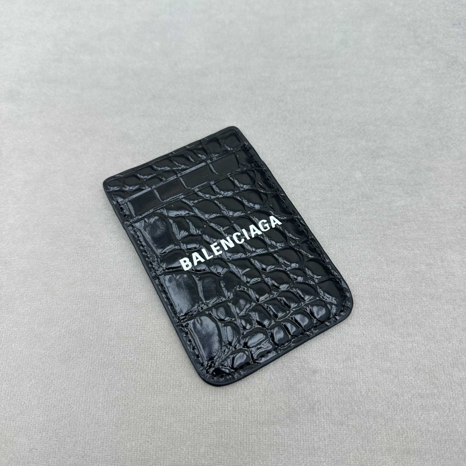 Balenciaga Cash Magnet Croc Cardholder(9.6-6.5cm) - everydesigner