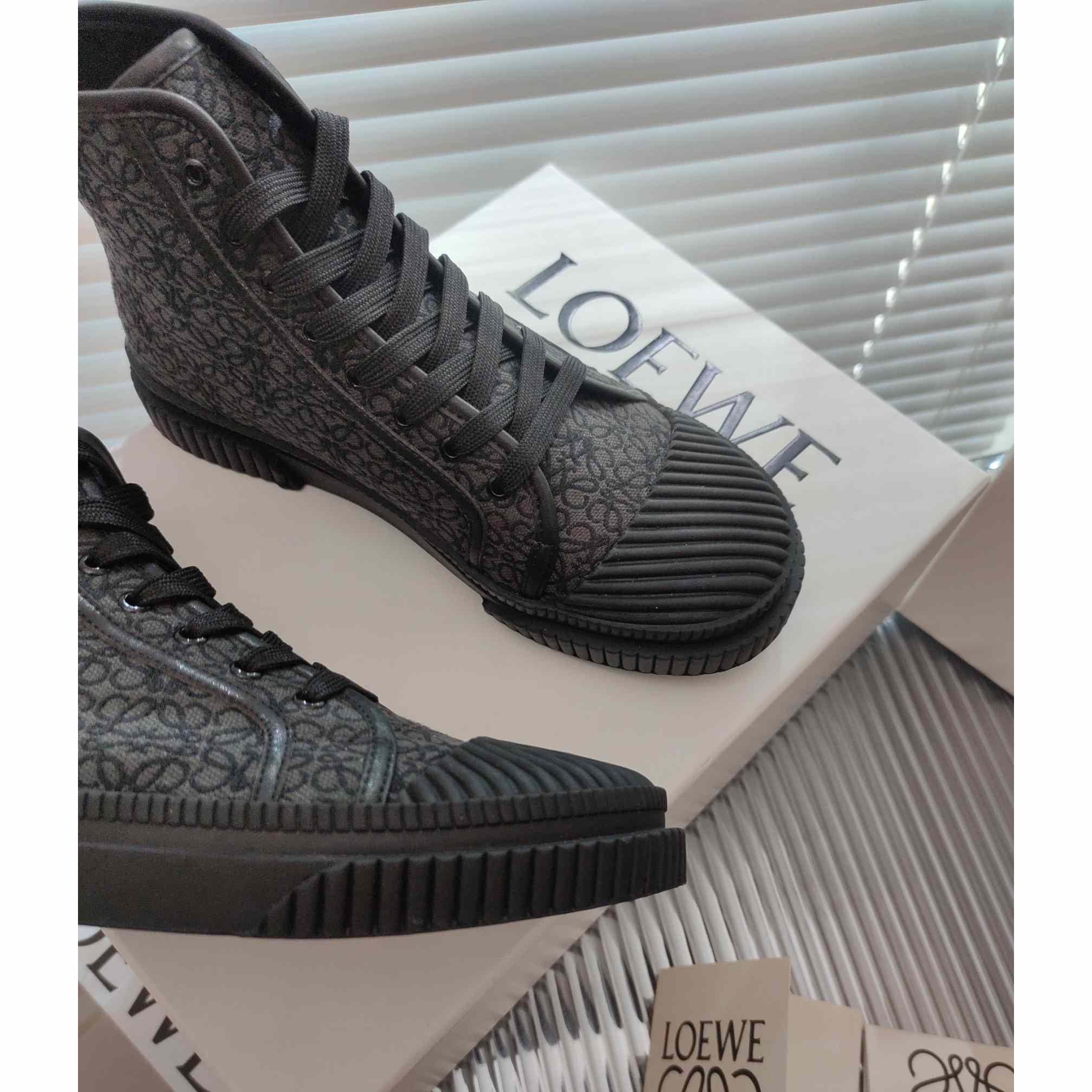 Loewe Anagram High Top Sneaker In Canvas - everydesigner