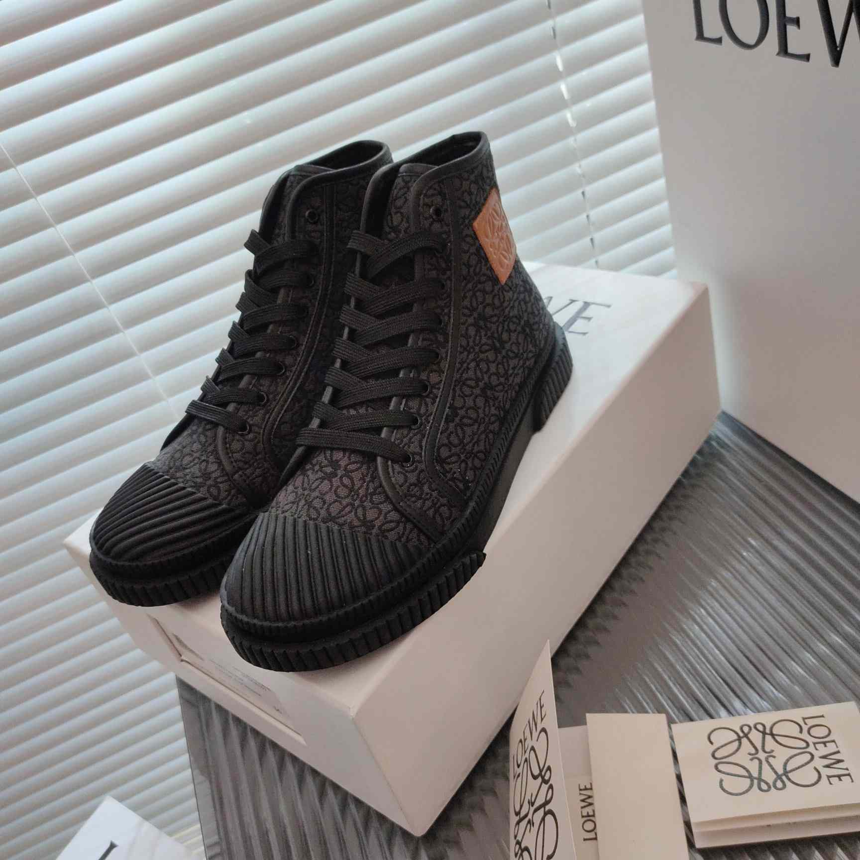Loewe Anagram High Top Sneaker In Canvas - everydesigner