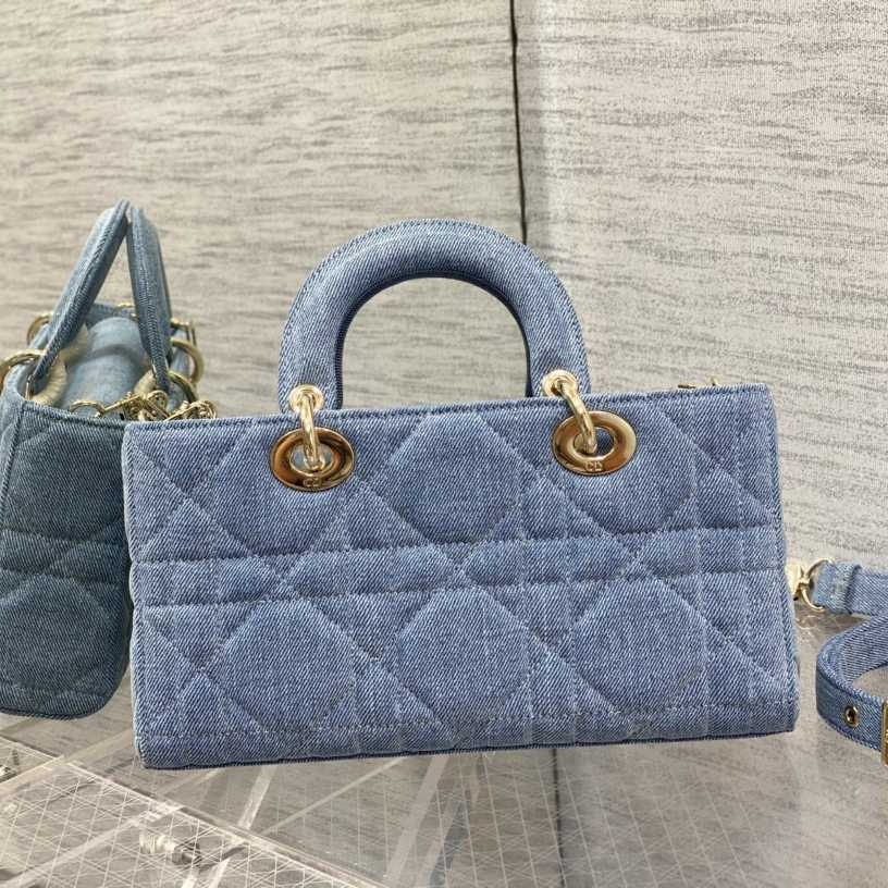 Dior Denim Macrocannage Lady D-Joy Blue(26*6*14cm) - everydesigner