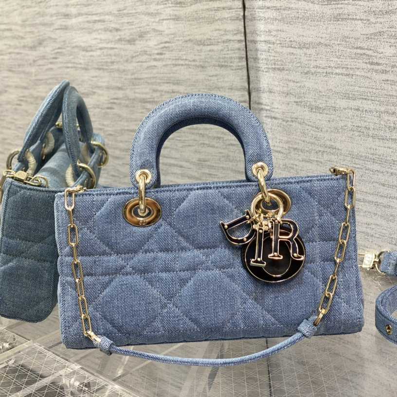 Dior Denim Macrocannage Lady D-Joy Blue(26*6*14cm) - everydesigner