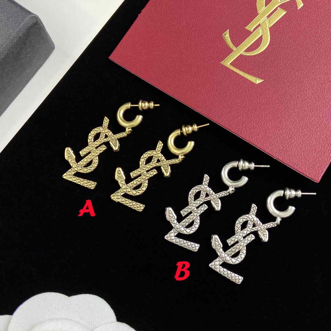 Saint Laurent YSL Logo Earrings - everydesigner