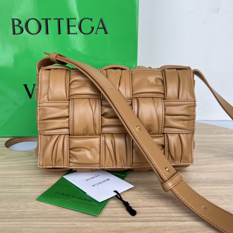 Bottega Veneta Cassette Foulard Intreccio Leather Cross-Body Bag - everydesigner