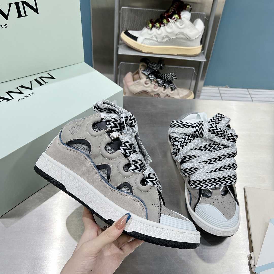 Lanvin Leather Curb Sneakers - everydesigner