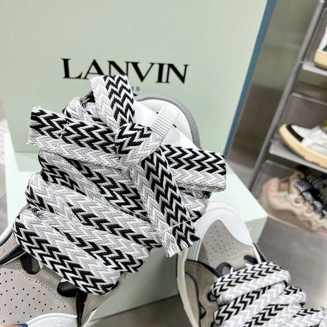 Lanvin Leather Curb Sneakers - everydesigner