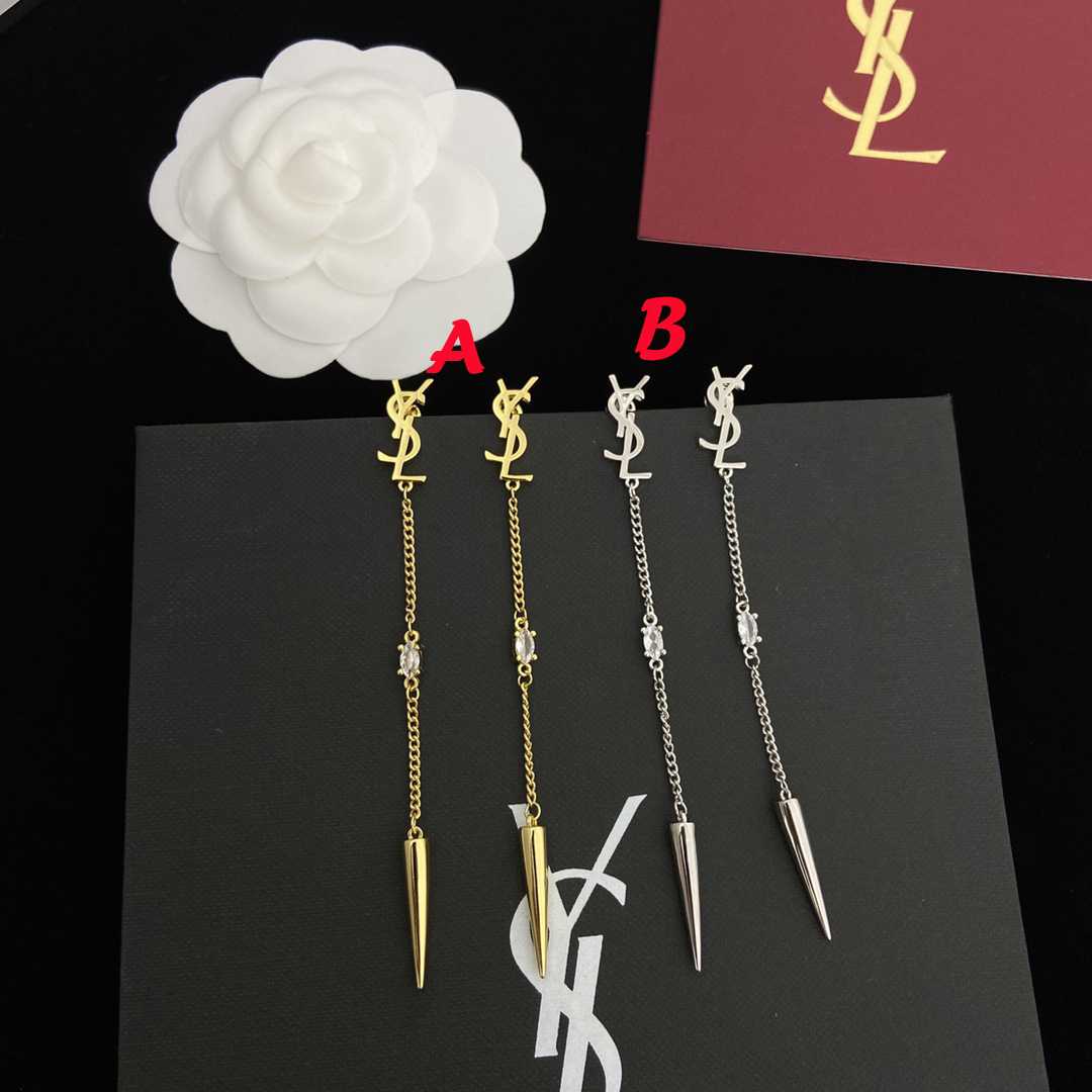 Saint Laurent YSL Logo Earrings - everydesigner