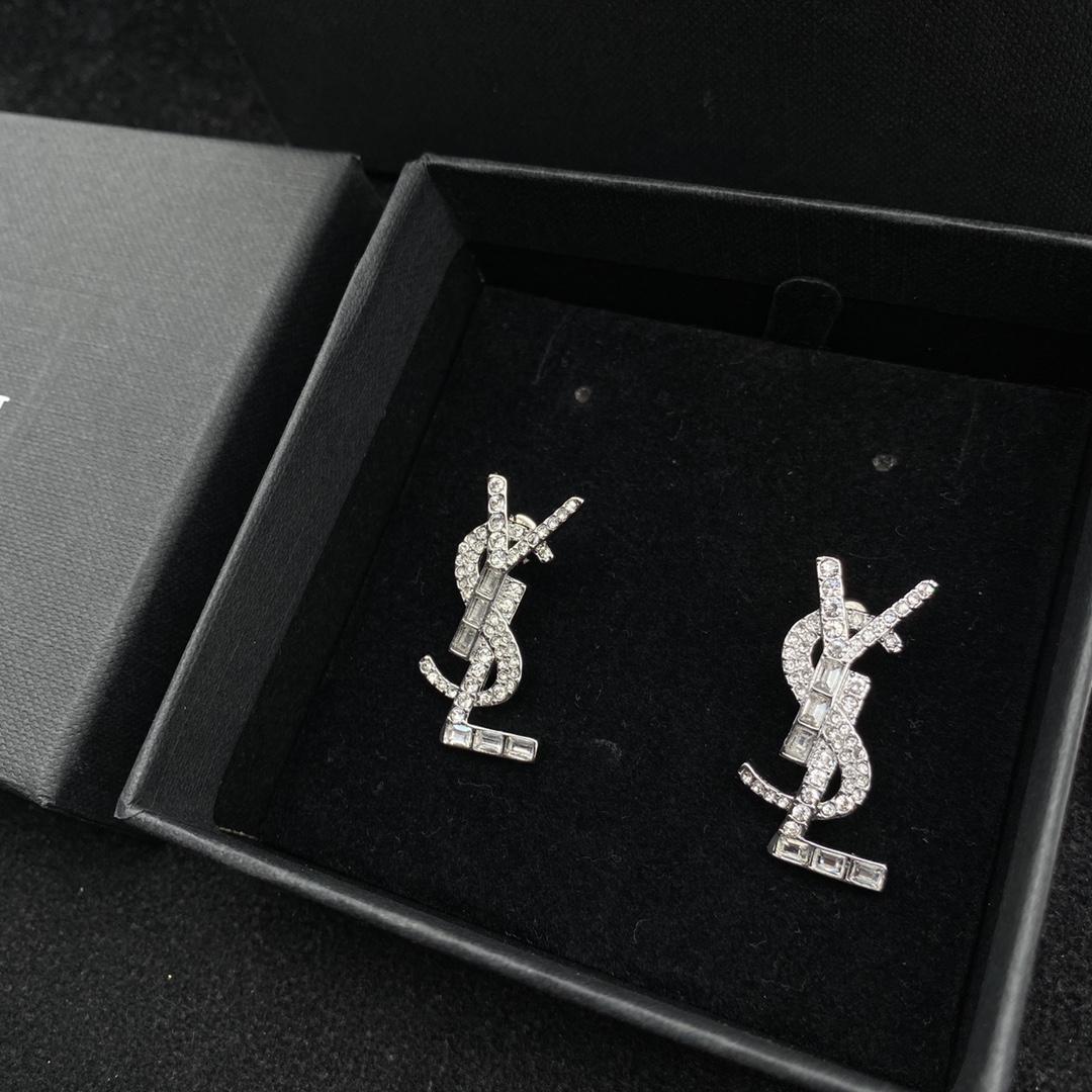 Saint Laurent YSL Logo Earrings - everydesigner