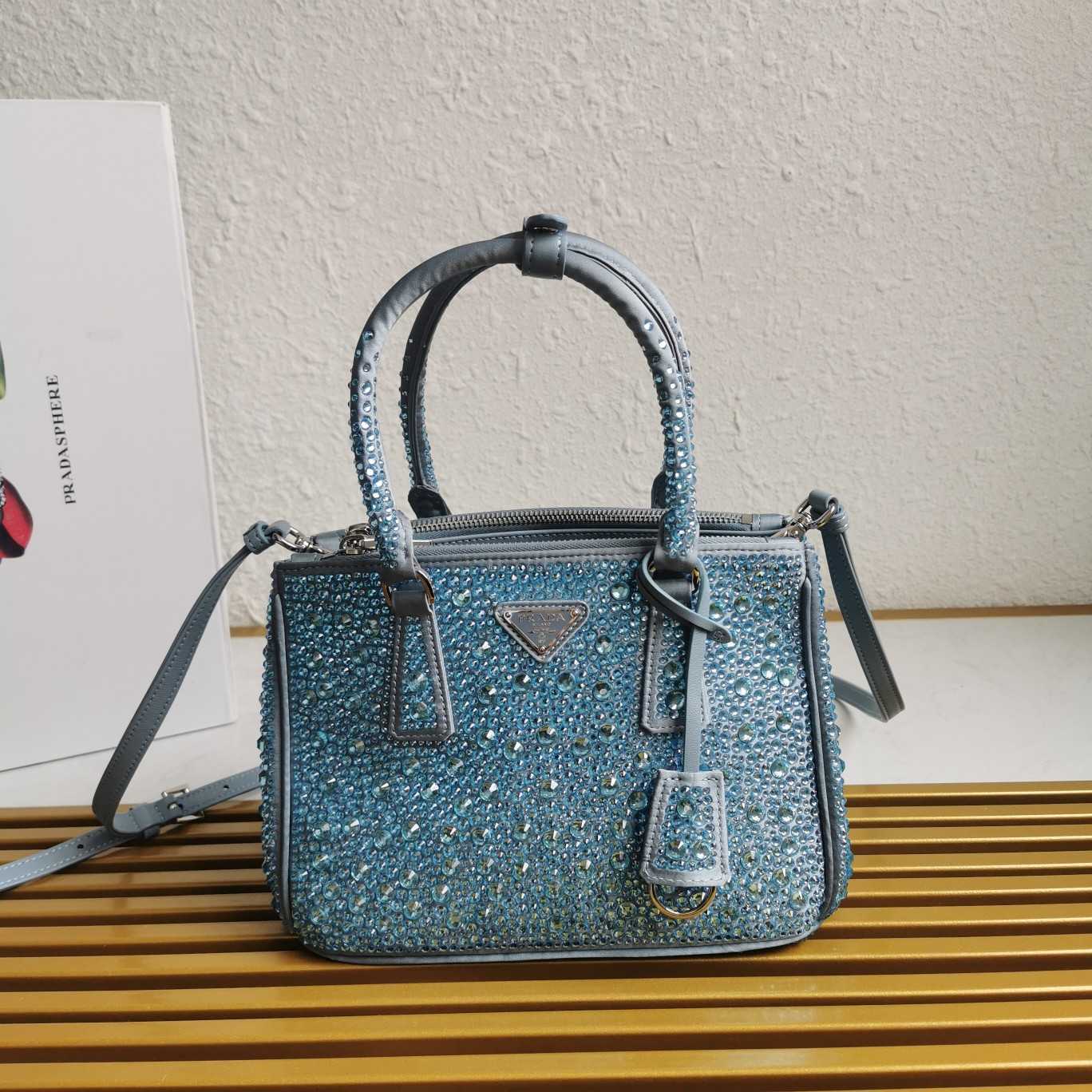 Prada Galleria satin Mini-Bag With Crystals - everydesigner