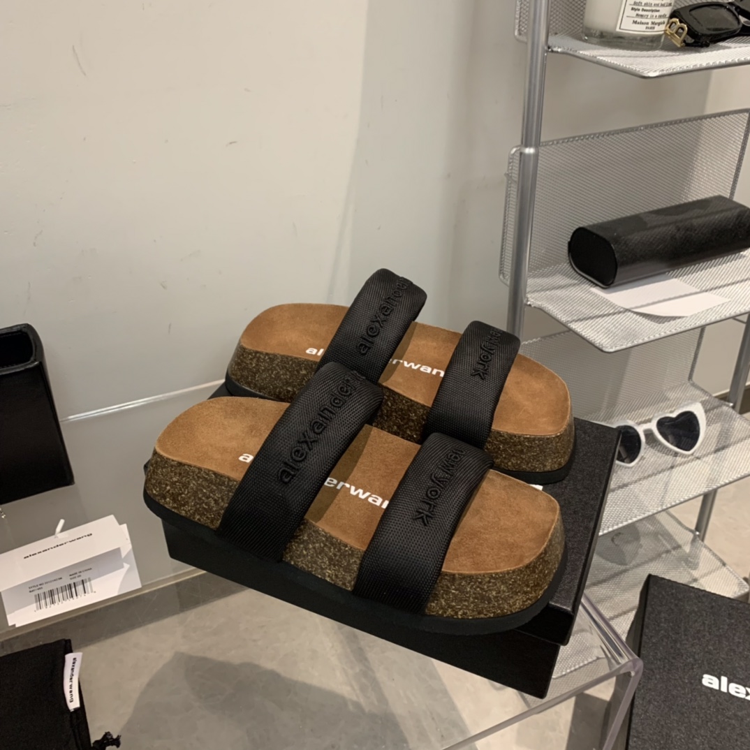 Alexander Wang Ronan Nylon Slide Sandals - everydesigner