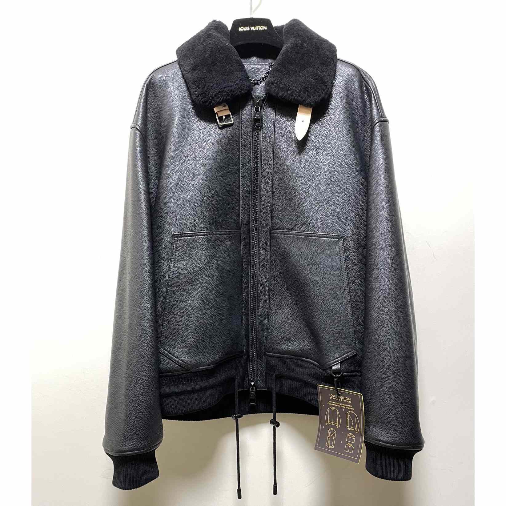 Louis Vuitton Leather Aviator Jacket - everydesigner