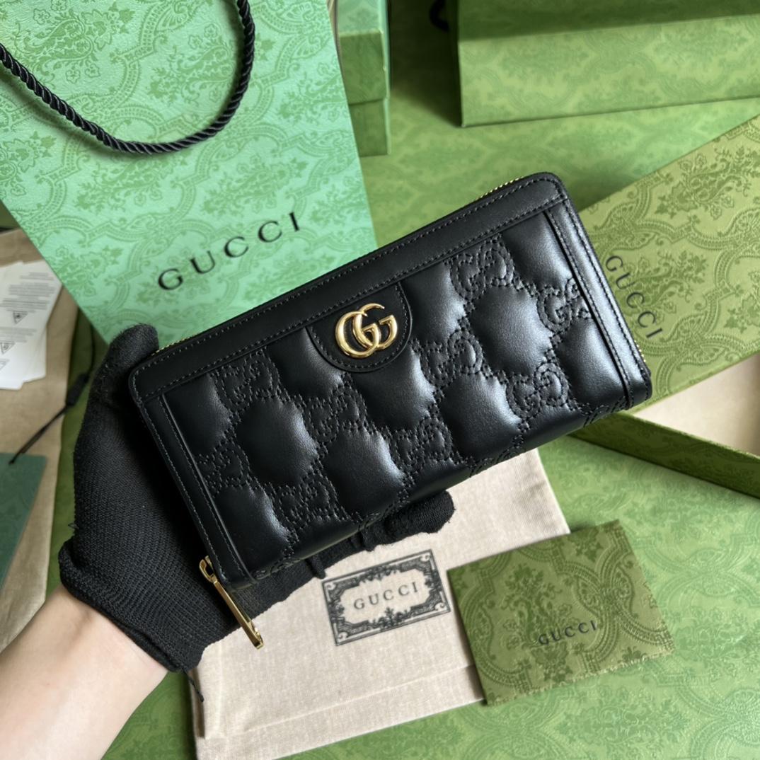 Gucci GG Matelasse Zip-around Wallet - everydesigner