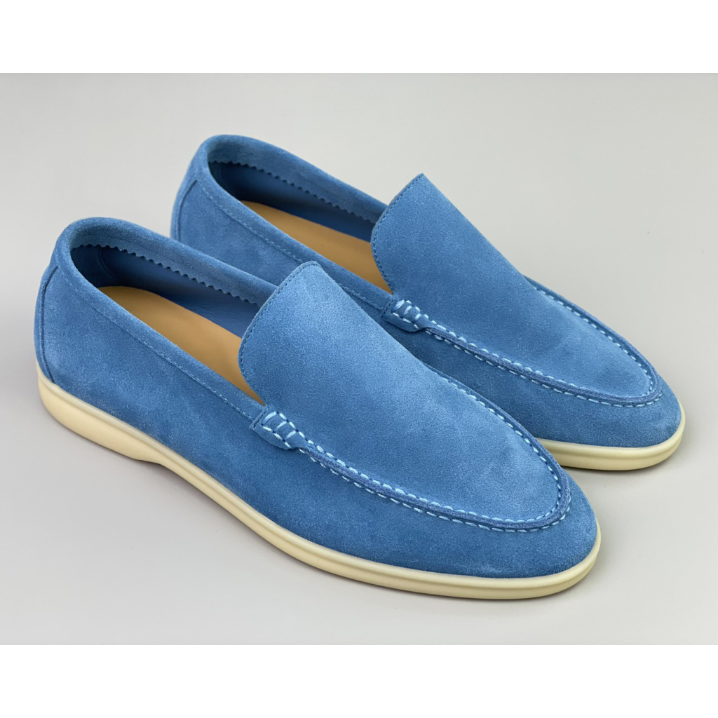 Loro Piana Summer Walk Loafers In Blue - everydesigner