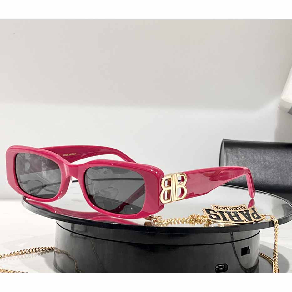 Balenciaga Dynasty Rectangle Acetate Sunglasses - everydesigner