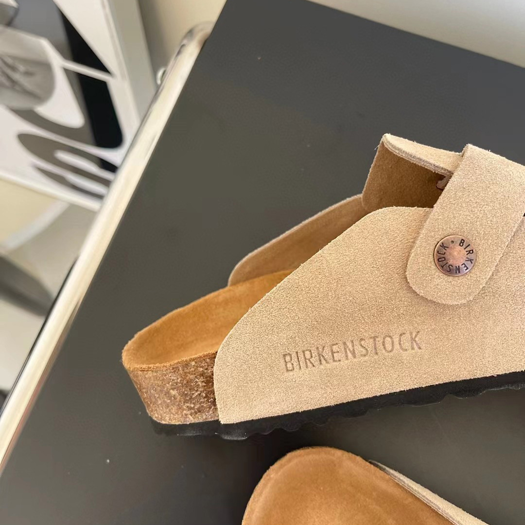 Birkenstock Boston Soft Footbed Suede Leather - everydesigner