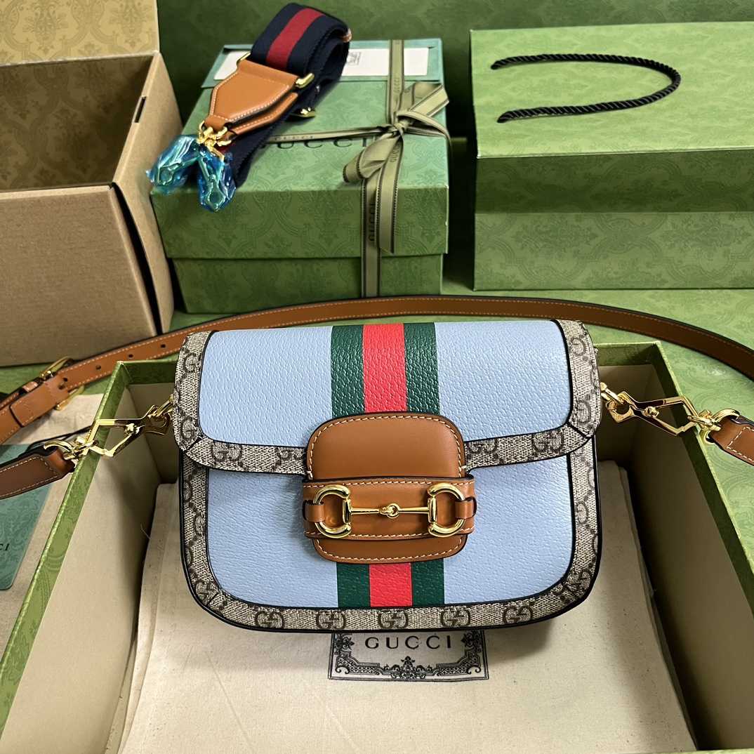 Gucci Horsebit 1955 Mini Bag(20.5-14.5-5cm)   - everydesigner