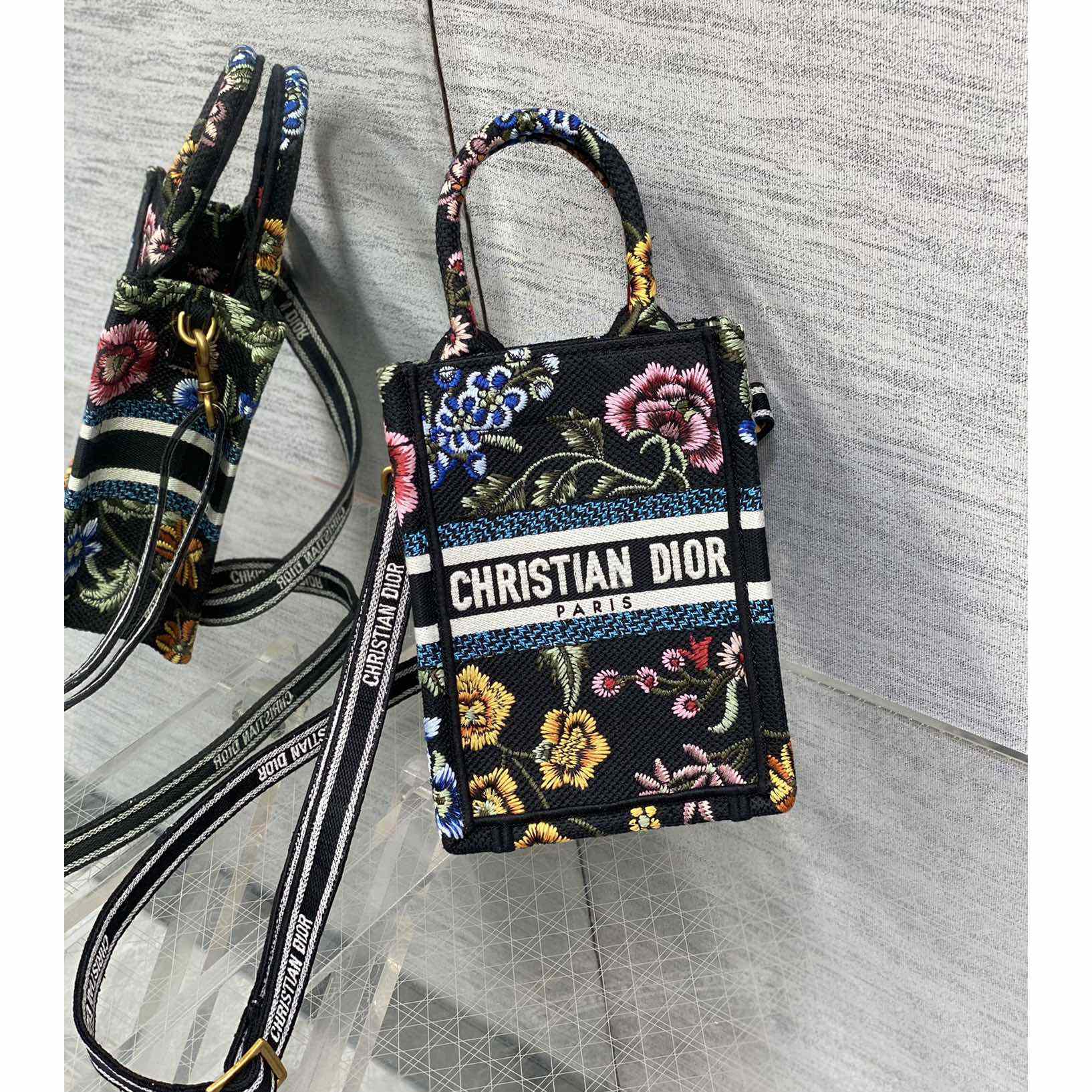 Dior Mini Dior Book Tote Phone Bag - everydesigner