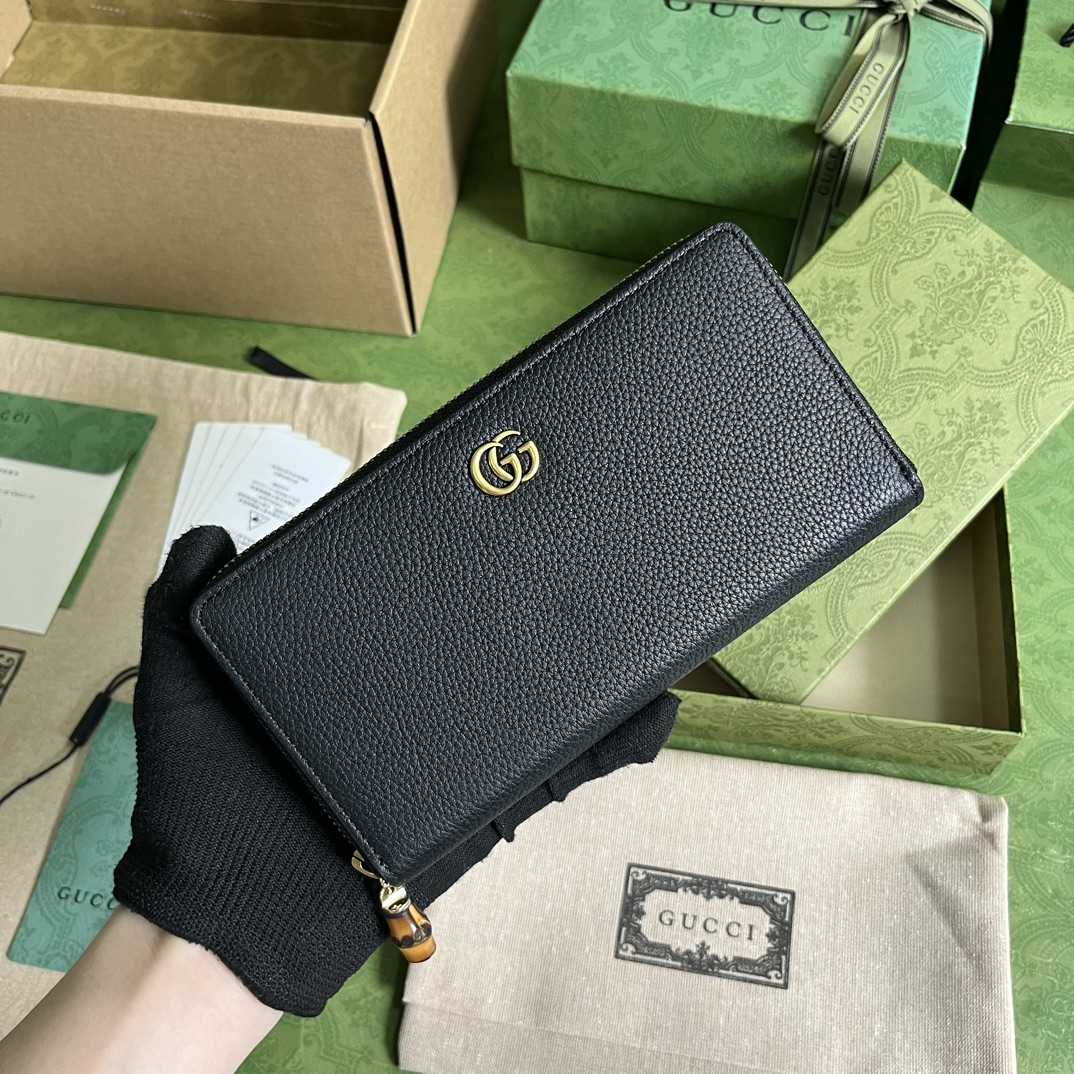 Gucci Zip Around Wallet With Bamboo(19.5*11*3cm) - everydesigner