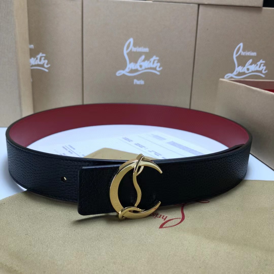 Christian Louboutin Logo Leather Belt  - everydesigner