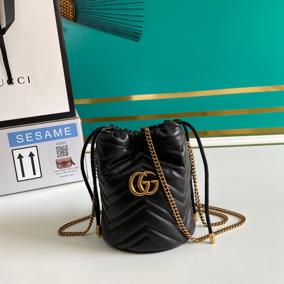 Gucci GG Marmont Mini Bucket Bag(19-17cm) - everydesigner