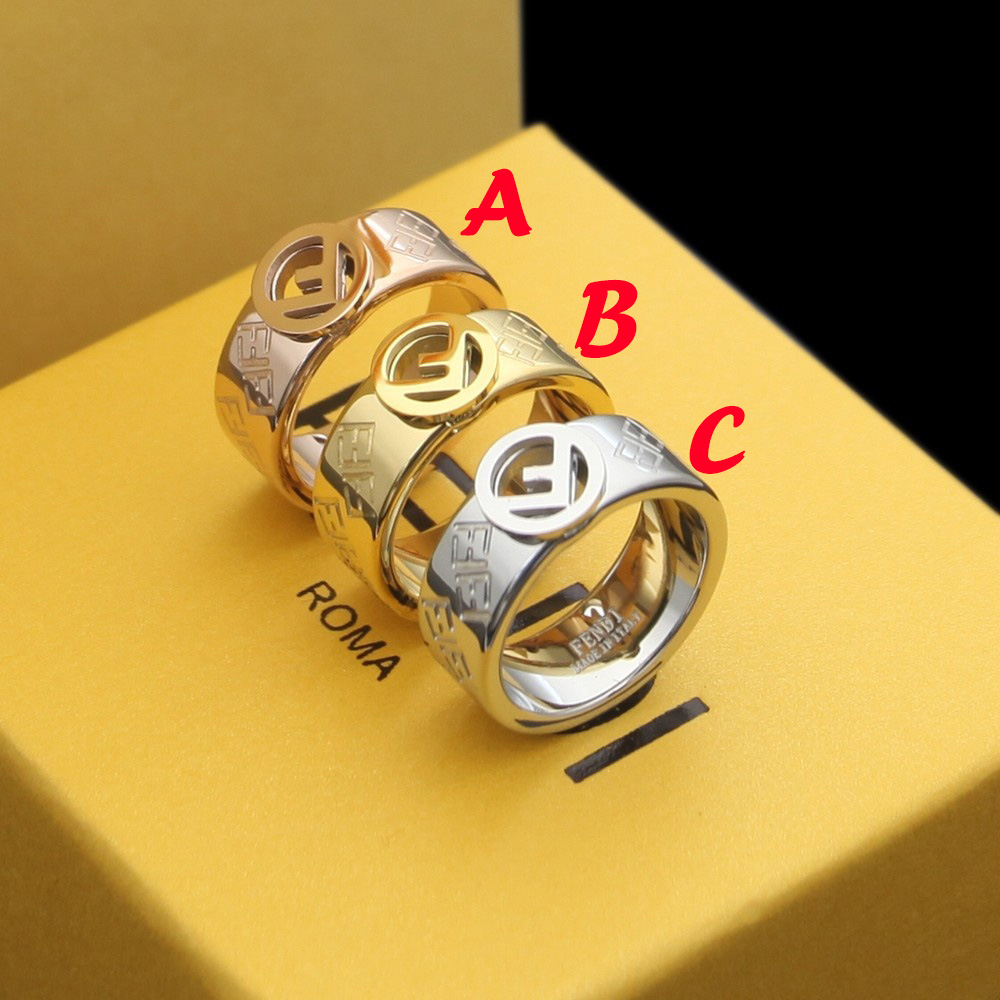 Fendi Initial Brass Ring - everydesigner