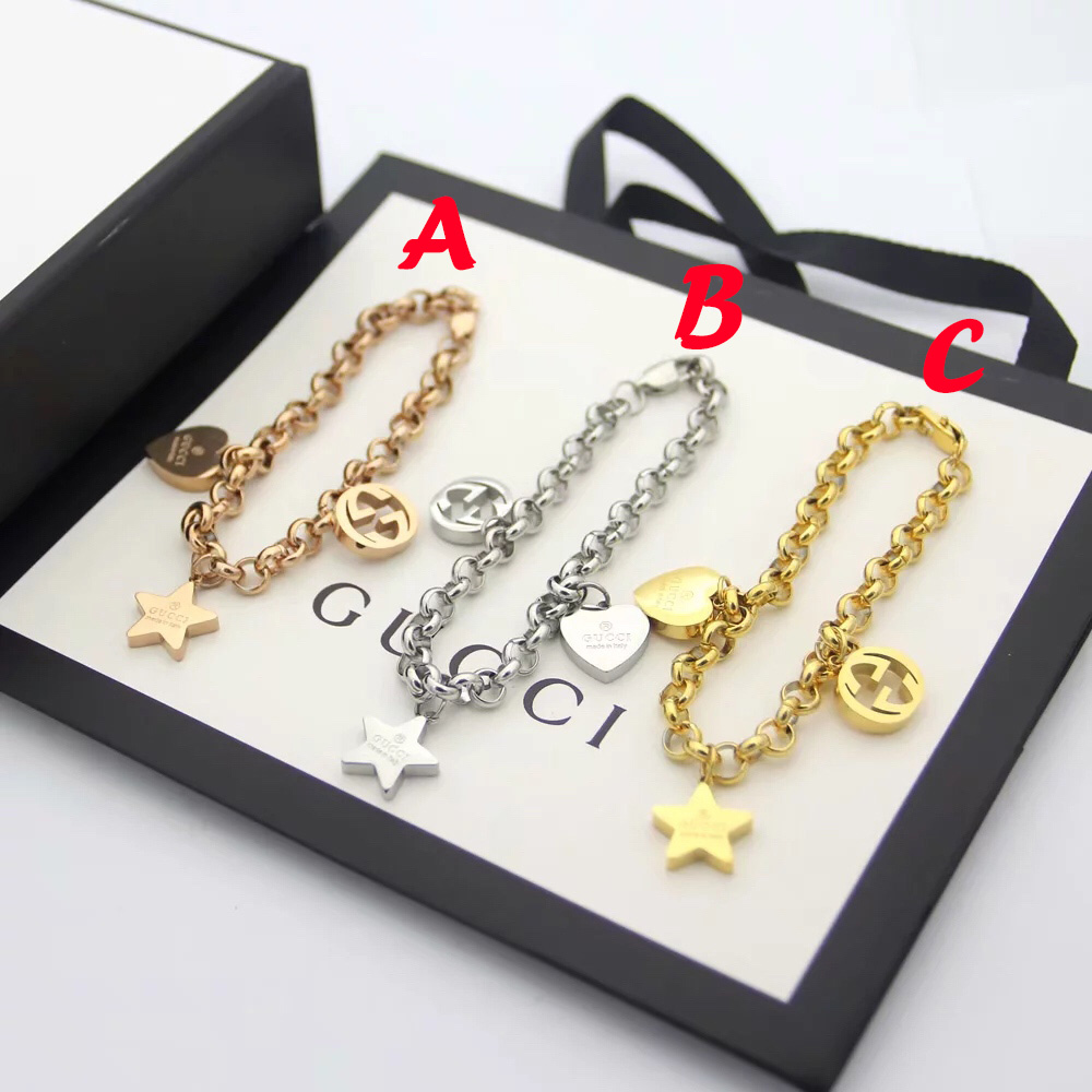 Gucci Sliver Bracelet With Gucci Charms - everydesigner