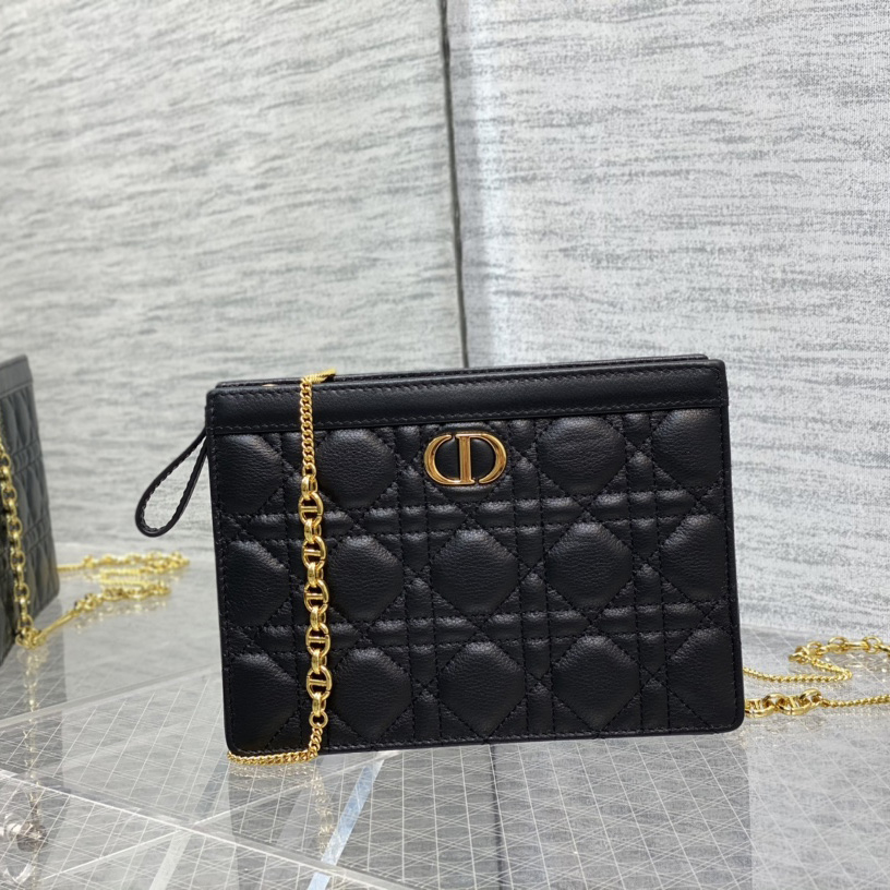 Dior Caro Zipped Pouch With Chain  - everydesigner