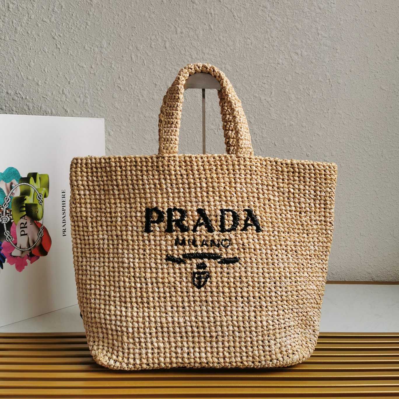 Prada Small Raffia Tote Bag - everydesigner