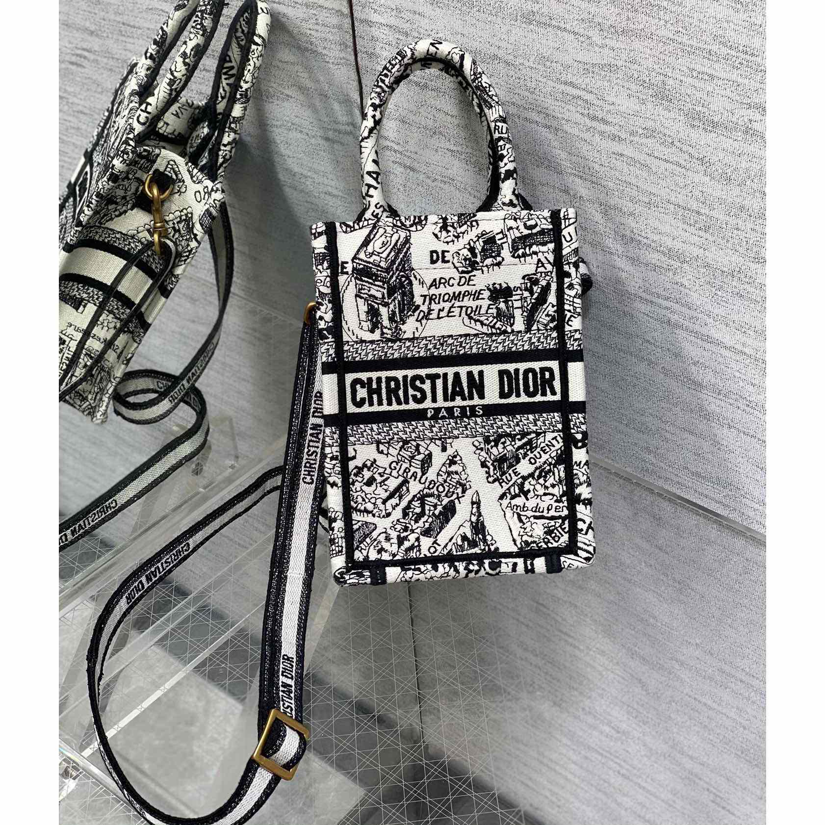 Dior Mini Dior Book Tote Phone Bag - everydesigner