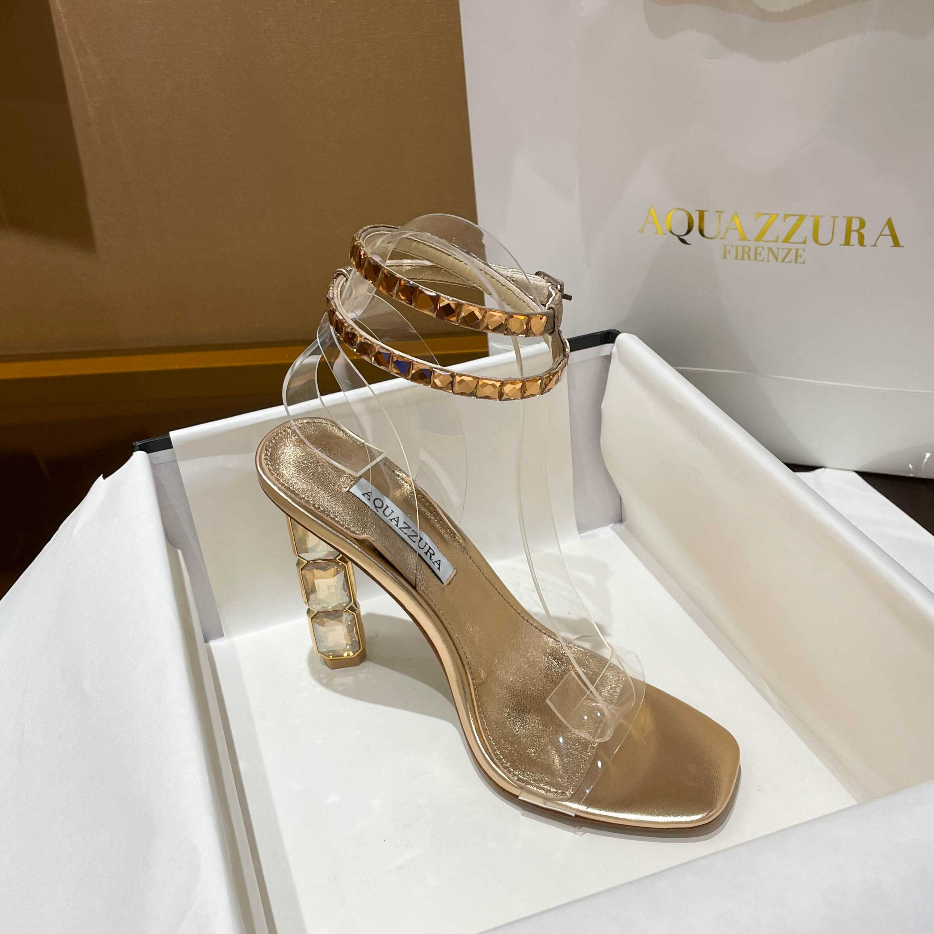 Aquazzura Aura Plexi Sandal 105 - everydesigner