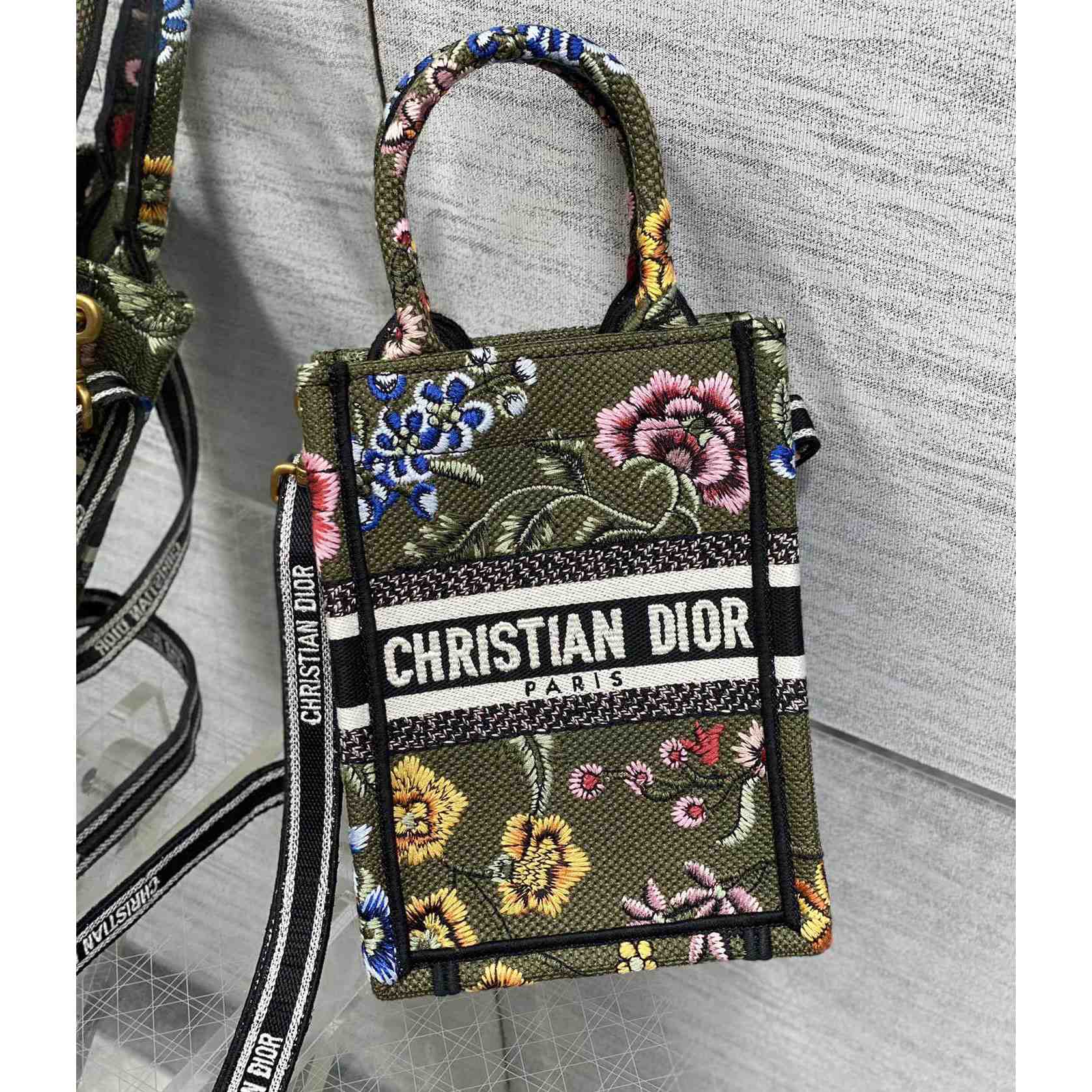 Dior Mini Dior Book Tote Phone Bag - everydesigner