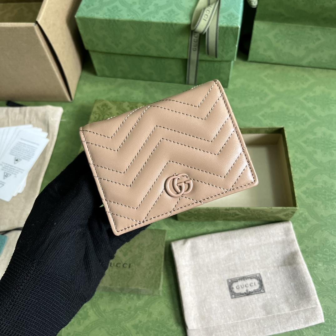 Gucci GG Marmont Matelassé Card Case Wallet - everydesigner